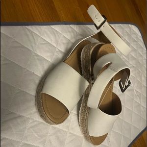 White summer sandals